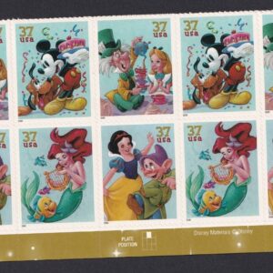Scott #3915a Disney Celebration Plate Block of 10 Stamps - MNH Bottom