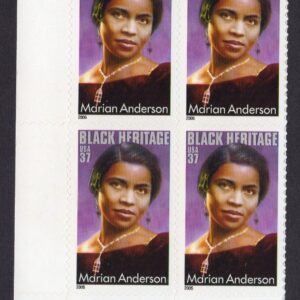 Scott #3896 Marian Anderson Plate Block of 4 Stamps - MNH LL
