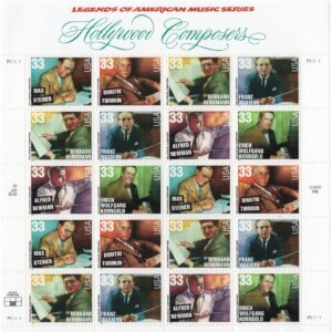 Scott #3344a Hollywood Composers Sheet of 20 Stamps - MNH