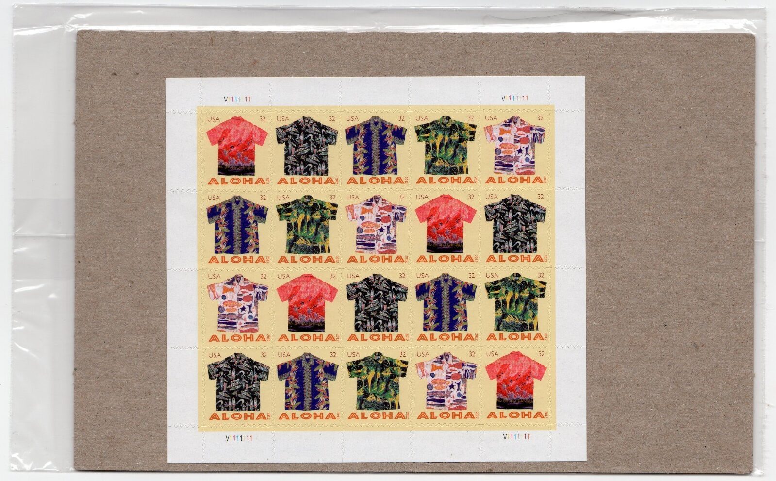 Scott #4596a (4592-96) Aloha Shirts Sheet of 20 Stamps - Sealed