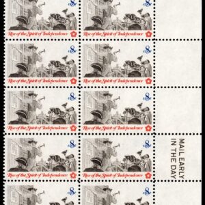 Scott #1477 Posting Broadside Plate & Mail Early Block of 10 Stamps - MNH UR