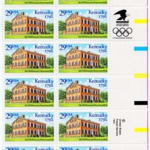 Scott #2636 29¢ Kentucky Statehood Plate Block of 20 Stamps - MNH