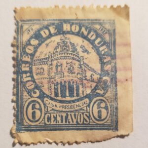 Stamp Latin America Honduras 1927 6p Presidential Palace