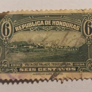 Stamp Latin America Honduras 1931 6c View of Palace at Tegucigalpa
