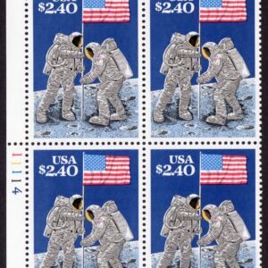 Scott #2419 Moon Landing Plate Block of 4 Stamps - MNH P#11114-1 UL