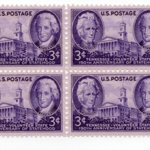 Scott #941 Tennessee Jackson Sevier Block of 4 Stamps - MNH w/selvage