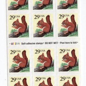 Scott #2489a Squirrel Booklet of 18 Stamps - MNH P#D22211