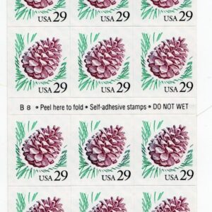 Scott #2491a Pine Cone Booklet of 18 Stamps - MNH P#B8