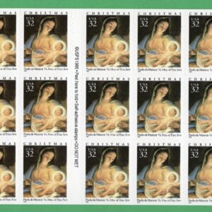 Scott #3112a MADONNA & CHILD (Matteis) Booklet of 20 Stamps - MNH P#6656-2