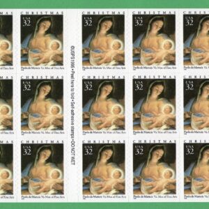 Scott #3112a MADONNA & CHILD (Matteis) Booklet of 20 Stamps - MNH P#2323-1