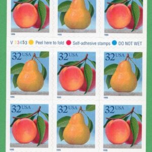 Scott #2494a Peach And Pear Booklet of 20 Stamps - MNH P#V33453