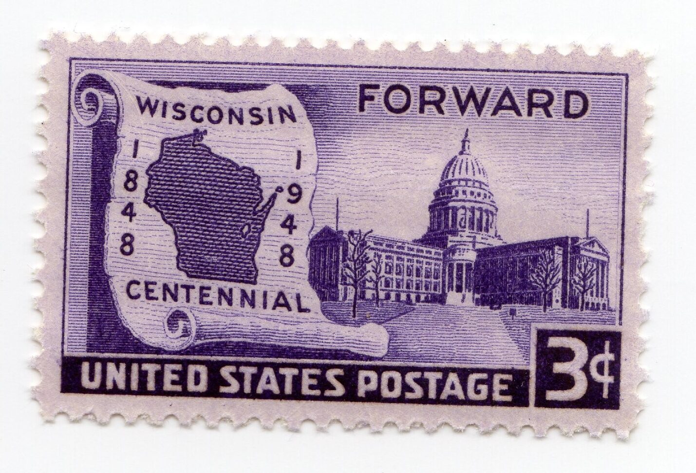 Scott #957 Wisconsin Forward Single Stamp - MNH