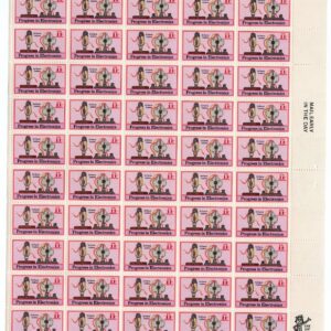 Scott #c86 De Forest Audions Electronics Sheet of 50 Stamps MNH P#34192 UR