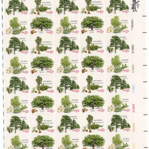 Scott #1767a (1764-67) 1978 Arboretum (Trees) 15¢ Sheet of 40 Stamps - MNH LR