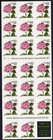 Scott #2492a Pink Rose Booklet of 20 Stamps - MNH P#S333