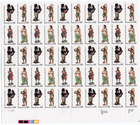 Scott #2243a (2240-43) Woodcarving Figures Folk Art Sheet Of 50 Stamps - MNH