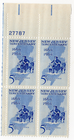 Scott #1247 New Jersey 5¢ Plate Block of 4 Stamps - MNH