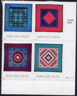 Scott #3527a (3524-3527) Amish Quilts Plate Block of 4 Stamps - MNH (LR)