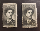 Stamp Europe Spain "Mariano Fortuny" Painter, 1838-1874, 1956 Air Mail set of 2