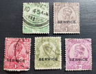 Stamp Asia India 1911 & 1922 set of 5, "King George V"