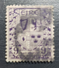 Stamp Europe Ireland 1922 Coat of Arms A3 sc# 74 9p violet