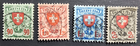 Stamp Europe Switzerland 1921 90c, 1.2fr, 1.50fr & 2fr A36 #200-203
