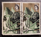 Stamp Europe Malta 1957 "Air Raid Precautions Organization Helping Wounded"