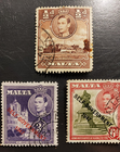 Stamp Europe Malta 1943 A31 1948 A36 & A38 with overprints
