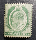 Stamp Europe Malta 1903 "King Edward VII" A12 #21 1/2p dark green