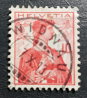 Stamp Europe Switzerland "Helvetia" 1909 A27 #164 10c carmine