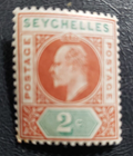Stamp Seychelles1903 A6 King Edward VII 2c #38 red brown & green MNH
