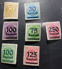 Stamp Europe Germany 1923 Numerals A38 #239, 249, 252-5, 259