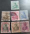 Stamp Europe Germany "Germania" 1902 A16 #66-69, 72-73