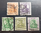 Stamp Europe Germany "Germania" 1920 A16 #119-121, 126, 129