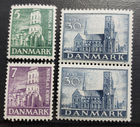 Stamp Europe Denmark 1936 A37 "Nikolai Church" A37 #252-3 & A39 "Rile Cathedral"
