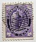 Stamp Canada 1897 "Queen Victoria" Maple Leaf A31 #68 2c purple used