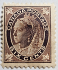 Stamp Canada 1897 "Queen Victoria" Maple Flag A31 #71 6c brown MLH
