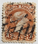 Stamp Canada 1868 "Queen Victoria" A14 #22 brown red used