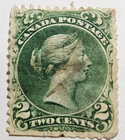 Stamp Canada 1868 "Queen Victoria" A15 #24 green used