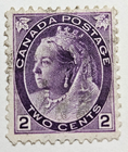 Stamp Canada 1898 "Queen Victoria" A32 #76 2c purple MLH