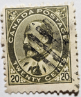 Stamp Canada 1904 "King Edward VII" A34 #94 Type II olive green used