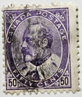 Stamp Canada 1908 "King Edward VII" A34 #95 Type II Purple used