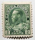 Stamp Canada 1922 "King George V" A43 #107 yellow green MLH