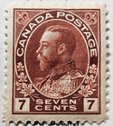 Stamp Canada 1924 "King George V" A43 #114 red brown MLH