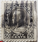 Stamp Canada 1925 "King George V" A43 #120 black brown used