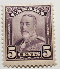 Stamp Canada 1928 "King George V" A53 #153 deep violet MLH