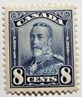 Stamp Canada 1928 "King George V" A53 #154 blue MLH
