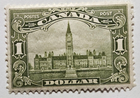 Stamp Canada 1929 "Parliament Buildings" A58 #159 olive green MLH