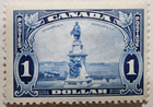 Stamp Canada 1935 Champlain Monument A86 #227 MLH