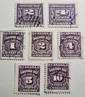 Stamp Canada Postage Due Issues 1933-38 D3 J12 D4 J15-18 J20